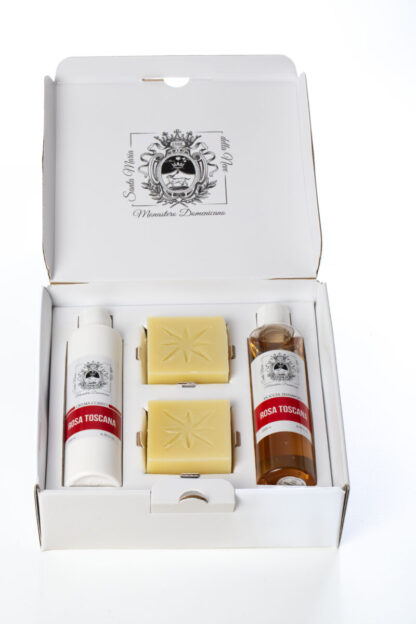 Scatola regalo: </br>Doccia schiuma, Crema corpo, Saponi